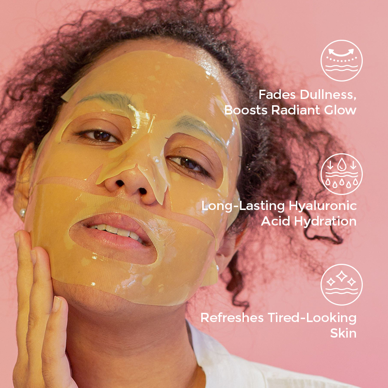24k Gold Bio-Cloud Mask Deep Hydrating Hyaluronic Acid Hydrogel Jelly Mask Skin Collagen Face Sheet Mask - 20